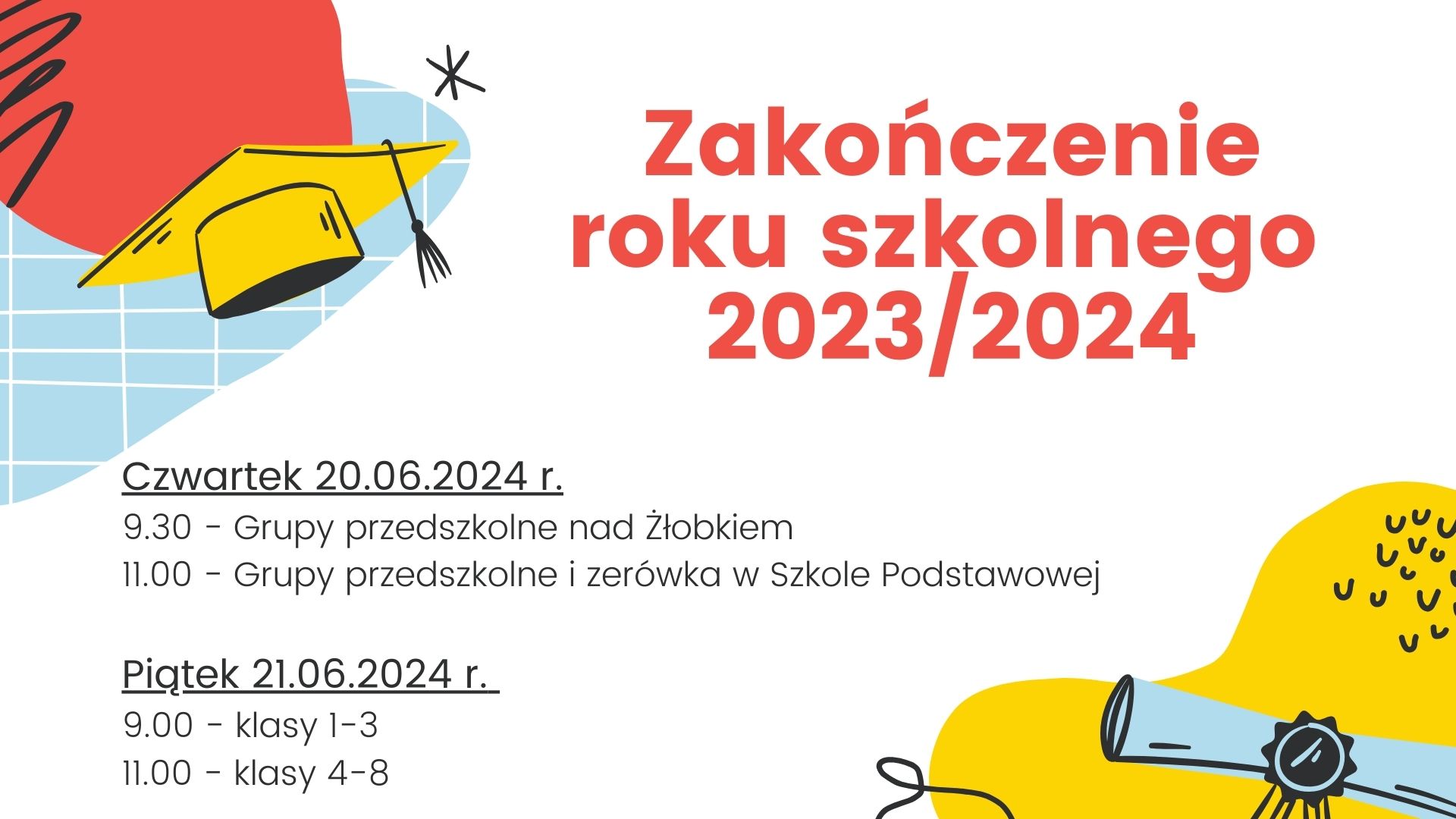 Zakończenie roku szkolnego 2023/2024